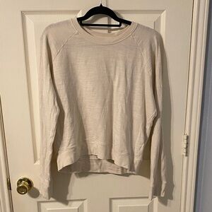 J. Crew vintage fleece Cream Long Sleeve Sweatshirt